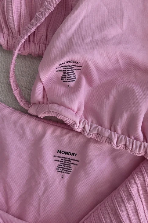 Cherry Blossom Matte Rib Bikini Set - Picture 6 of 7